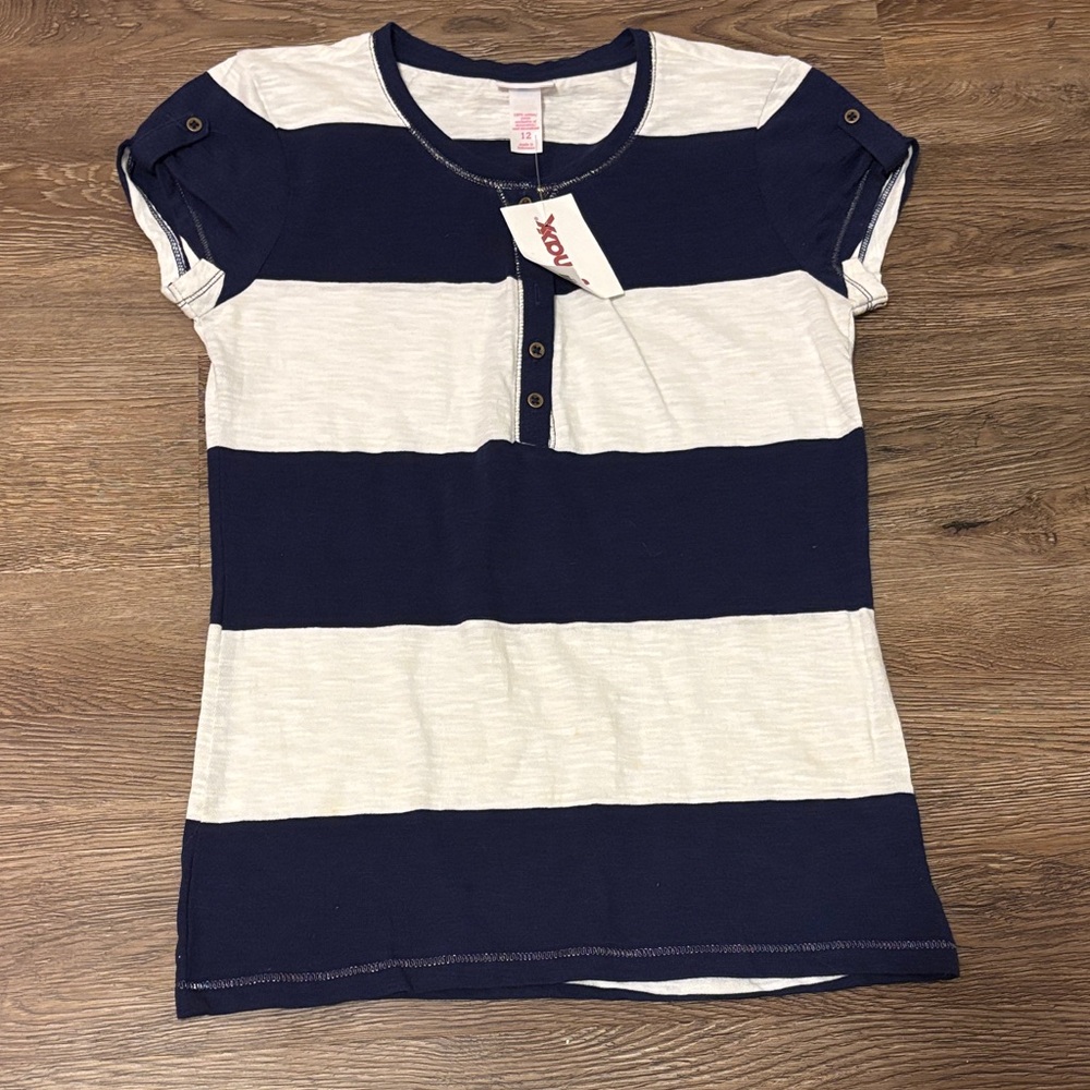 nwt girls justice striped t shirt